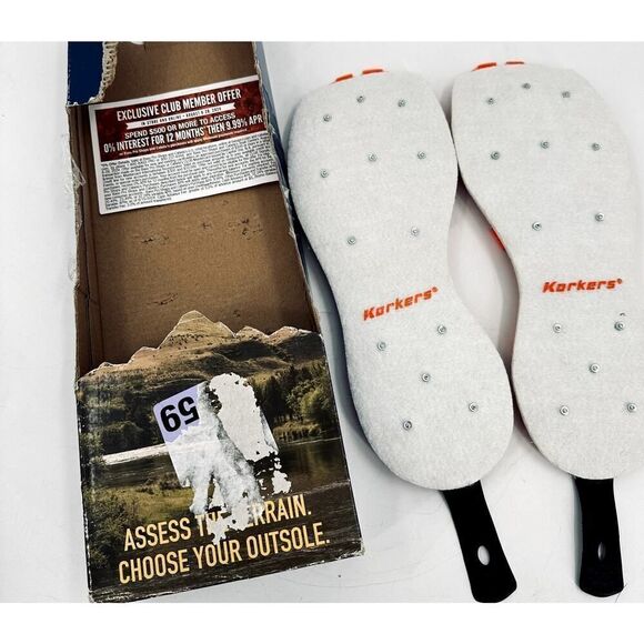 Korkers Replacement OmniTrax V3.0 Studded Felt Fishing Shoe Sole UNISEX 7-7.5 - Picture 1 of 11